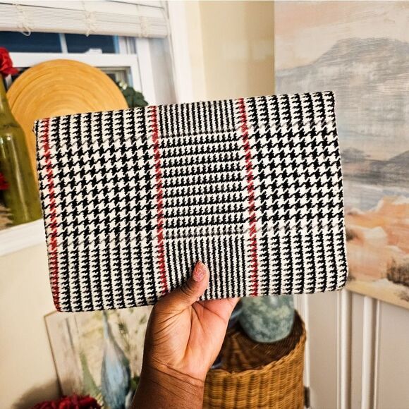 Chic Stylish Houndstooth Design Envelope Clutch. - Picture 8 of 12